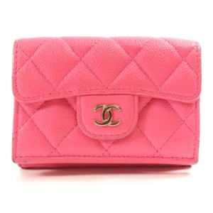 CHANEL 牛皮皮革Wallet金扣錢包